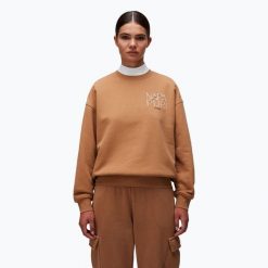 Bluza damska Napapijri B-Rhin C. Brązowe bluzy Napapijri, bez wzorów, bez kaptura. Za 309.99 zł.