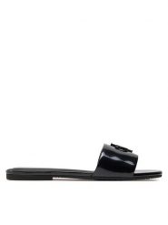 Calvin Klein Jeans Klapki Flat Sandal Slide Mg Met YW0YW01348 Czarny. Czarne klapki Calvin Klein Jeans, bez wzorów, z jeansu, bez obcasa, bez zapięcia. Za 189.99 zł.