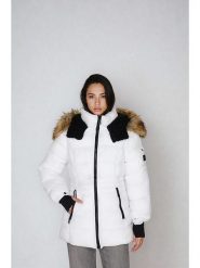 Steve Madden Kurtka zimowa w kolorze białym rozmiar: S. Białe kurtki Steve Madden, na zimę, s, bez wzorów, z puchu, bez kaptura. Za 173.99 zł.