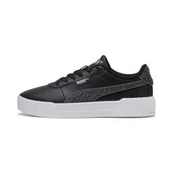 Buty sportowe damskie Puma Carina 3.0 Feline. Czarne buty treningowe Puma, bez wzorów, ze skóry, bez zapięcia, tenisowe. Za 292.50 zł.