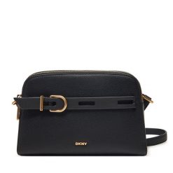Torebka DKNY. Czarne listonoszki DKNY, bez wzorów, bez dodatków. Za 539.99 zł.