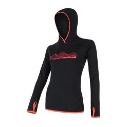 SENSOR Bluza damska MERINO UPPER FLEECE HOODED-M-Czarny. Czarne bluzy Sensor, na lato, m, bez wzorów, z dzianiny, sportowe, bez ramiączek, bez kaptura. Za 401.49 zł.