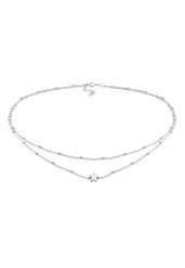 Elli Panie Choker Ball Chain Layer Stars Astro w 925 Sterling Silver Naszyjniki 1 ct Damski. Szare naszyjniki Elli, z materiału, srebrne. Za 263.99 zł.