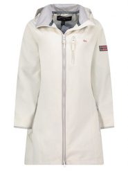 Geographical Norway Parka "Bady" w kolorze białym rozmiar: S. Białe płaszcze Geographical Norway, s, z aplikacjami, bez kaptura. Za 228.38 zł.