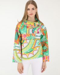 Wzorzysta zielona kurtka. Zielone kurtki Unisono, l, bez wzorów, z tkaniny, bez kaptura. Za 329.00 zł.