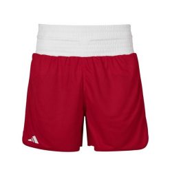 Krótkie spodenki bokserskie dla kobiet adidas. Czerwone szorty adidas, bez wzorów, sportowe. Za 161.50 zł.