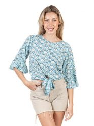 Isla Bonita by SIGRIS Bluzka w kolorze błękitnym rozmiar: M. Niebieskie bluzki Isla Bonita by SIGRIS, m, bez wzorów, bez kołnierzyka, bez ramiączek. Za 92.42 zł.