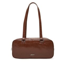 Torebka JENNY. Brązowe torebki klasyczne Jenny, bez wzorów, klasyczne, bez dodatków. Za 109.99 zł.