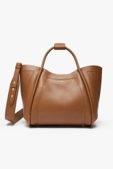 Torebka skórzany shopper/hobo Marine S MAX MARA ACCESSORI. Shopper bag Max Mara Accessori, bez wzorów, marine, bez dodatków. Za 4,349.00 zł.