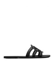 Nine West Klapki CEO-CT1120 Czarny. Czarne klapki Nine West, bez wzorów, z materiału, bez obcasa, bez zapięcia. Za 89.99 zł.