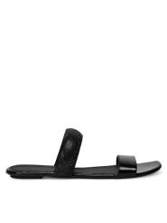 Badura Klapki GINO-01W3-014 Czarny. Czarne klapki Badura, bez wzorów, z lakierowanej skóry, bez obcasa, bez zapięcia. Za 179.99 zł.