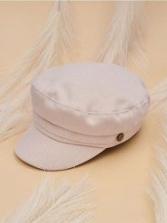 Czapka bosmanka - beżowy. Brązowe czapki z daszkiem Sinsay, bez wzorów. Za 19.99 zł.