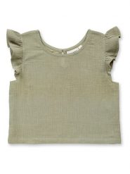 Sense Organics Top "Hoolia" w kolorze khaki rozmiar: 122. Brązowe topy Sense Organics, bez wzorów, z bawełny, bez kołnierzyka, bez ramiączek. Za 76.39 zł.