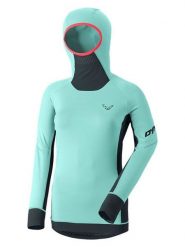 DYNAFIT Bluza funkcyjna "Alpine" w kolorze turkusowym rozmiar: M. Niebieskie bluzy z kapturem Dynafit, m, bez wzorów, z materiału, bez kaptura, outdoorowe. Za 265.40 zł.