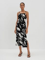 Someday Sukienka w kolorze czarno-białym rozmiar: 38. Białe sukienki someday., bez wzorów, bez kołnierzyka, bez ramiączek, midi. Za 214.19 zł.