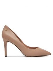 Tommy Hilfiger Szpilki Essential Pointed Pump FW0FW07533 Beżowy. Brązowe szpilki Tommy Hilfiger, bez wzorów, ze skóry, bez obcasa, na szpilce, bez zapięcia. Za 519.99 zł.
