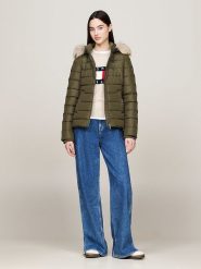 TOMMY JEANS Kurtka zimowa w kolorze khaki rozmiar: XL. Brązowe kurtki Tommy Jeans, na zimę, xl, bez wzorów, z jeansu, bez kaptura. Za 583.22 zł.