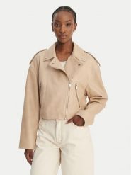 BOSS Kurtka skórzana C_Salace 50554143 Beżowy Regular Fit. Brązowe kurtki Boss, bez wzorów, ze skóry, bez kaptura. Za 2,309.00 zł.