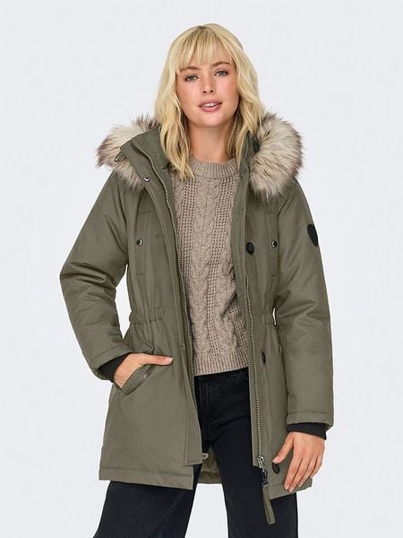 ONLY Parka w kolorze khaki rozmiar: M. Brązowe płaszcze ONLY, m, bez wzorów, bez kaptura. Za 249.76 zł.
