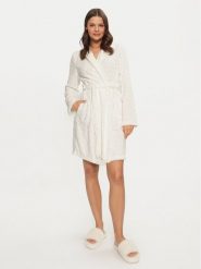 Hunkemöller Szlafrok 206543 Biały. Białe szlafroki damskie Hunkemöller, l, bez wzorów, z syntetyku, bez ramiączek. Za 139.99 zł.