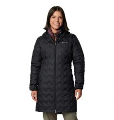 Damska kurtka Columbia Delta Ridge II ong Down Jacket 208821301. Czarne kurtki przeciwdeszczowe Columbia, xl, bez wzorów, z materiału, z kapturem, trekkingowe, omni-heat (columbia). Za 898.91 zł.