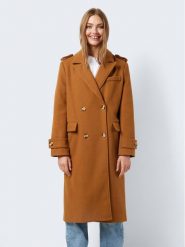 Noisy May Płaszcz przejściowy 27026542 Brązowy Regular Fit. Brązowe płaszcze Noisy May, m, bez wzorów, z syntetyku, bez kaptura. Za 279.99 zł.