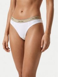 Calvin Klein Underwear Stringi LV00QF8771 Błękitny. Niebieskie stringi Calvin Klein Underwear, bez wzorów, z bawełny. Za 109.99 zł.