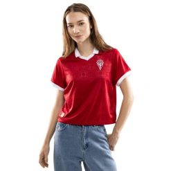 Damska koszulka crop top 120. rocznica Real Sporting de Gijón Siroko SC120 Spor. Czerwone topy sportowe SIROKO, bez wzorów, z tkaniny. Za 295.00 zł.