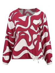 KEY LARGO Bluzka "Change" w kolorze czerwono-białym rozmiar: L. Białe bluzki KEY LARGO, l, bez wzorów, bez kołnierzyka, bez ramiączek. Za 113.10 zł.