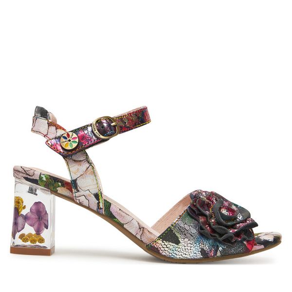 Sandały Laura Vita. Czarne sandały LAURA VITA, bez wzorów, bez obcasa, na słupku, bez zapięcia. Za 279.99 zł.