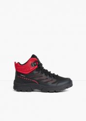 Buty trekkingowe. Czarne buty trekkingowe bonprix, bez wzorów, bez zapięcia. Za 189.99 zł.