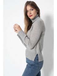 Perfect Cashmere Kaszmirowy golf "Tracy" w kolorze szarym rozmiar: XXL. Szare swetry Perfect Cashmere, xxl, bez wzorów, z kaszmiru, bez ramiączek. Za 377.64 zł.
