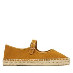 Espadryle Castañer. Brązowe espadryle Castañer, bez wzorów, bez obcasa. Za 429.99 zł.