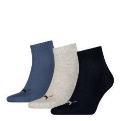 Puma Skarpety Quarter Plain 3-Pack 93858914. Niebieskie skarpetki Puma, bez wzorów, z bawełny. Za 46.99 zł.