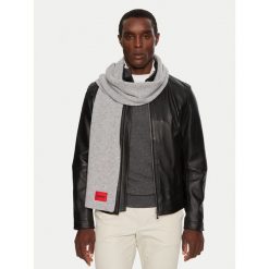 Szalik HUGO. Szare szaliki i kominy Hugo, bez wzorów. Za 499.99 zł.