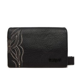 Torebka Desigual. Czarne listonoszki Desigual, bez wzorów, bez dodatków. Za 169.99 zł.