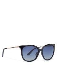 Guess Okulary przeciwsłoneczne GU00150-H Czarny. Czarne okulary przeciwsłoneczne Guess, z aplikacjami, z tworzywa sztucznego, plastikowe. Za 459.99 zł.