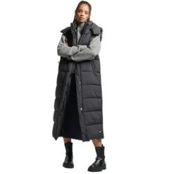 Damska kurtka z kapturem z długim rękawem Superdry Ripstop. Czarne kurtki Superdry, na zimę, m, bez wzorów, z materiału, casualowe, z kapturem. Za 723.05 zł.