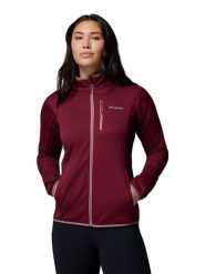 Columbia Kurtka polarowa "Essential Hike Grid" w kolorze czerwonym rozmiar: XS. Czerwone kurtki Columbia, xs, bez wzorów, z polaru, bez kaptura. Za 189.95 zł.