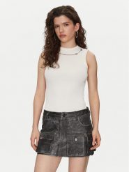 HUGO Top Delanive 50534050 Biały Slim Fit. Białe topy Hugo, l, bez wzorów, z syntetyku, bez kołnierzyka, bez ramiączek. Za 239.99 zł.