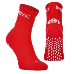 Skarpety antypoślizgowe unisex KEEZA PRO. Czerwone skarpetki KEEZA, bez wzorów. Za 36.99 zł.