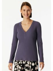 Schiesser Koszulka piżamowa w kolorze fioletowym rozmiar: 42. Różowe piżamy Schiesser, bez wzorów, z bawełny, bez kołnierzyka, bez ramiączek, długie. Za 86.99 zł.