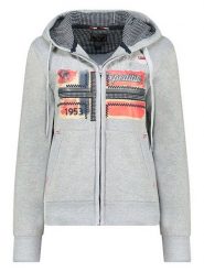 Geographical Norway Bluza "Farlotte" w kolorze jasnoszarym rozmiar: L. Szare bluzy Geographical Norway, l, z aplikacjami, bez ramiączek, bez kaptura. Za 136.78 zł.