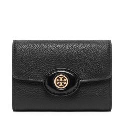 Portfel Tory Burch. Czarne portfele Tory Burch, bez wzorów. Za 509.99 zł.