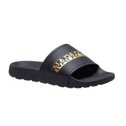 Klapki damskie Napapijri Park. Czarne klapki Napapijri, bez wzorów, bez obcasa, bez zapięcia. Za 95.99 zł.