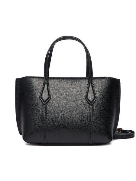 Tory Burch Torebka Perry Mini Tote 175548 Czarny. Czarne torebki klasyczne Tory Burch, bez wzorów, ze skóry, bez dodatków. Za 1,039.00 zł.