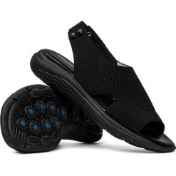 Sandały damskie czarne GEOX D Spherica EC5 D25SVD 0006K C9999. Czarne sandały Geox, bez wzorów, bez obcasa, bez zapięcia. Za 319.99 zł.