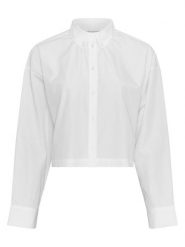 MOSS COPENHAGEN Bluzka "Liene" w kolorze białym rozmiar: XS/S. Białe bluzki Moss Copenhagen, s, bez wzorów, z bawełny, bez kołnierzyka, bez ramiączek. Za 170.07 zł.