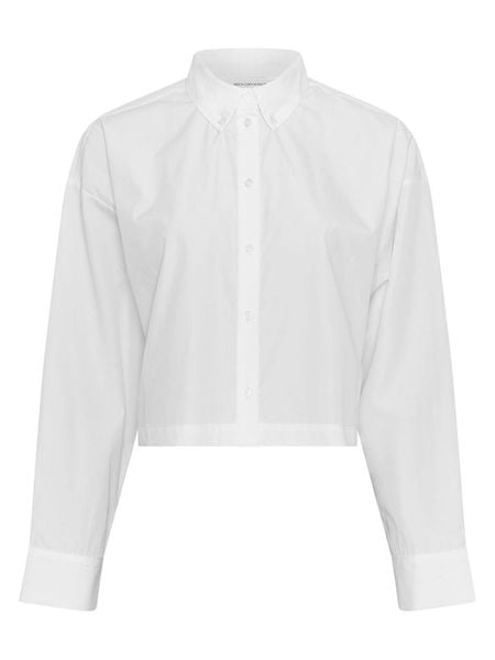 MOSS COPENHAGEN Bluzka "Liene" w kolorze białym rozmiar: XS/S. Białe bluzki Moss Copenhagen, s, bez wzorów, z bawełny, bez kołnierzyka, bez ramiączek. Za 170.07 zł.