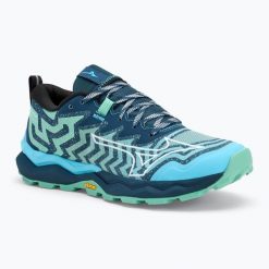 Buty do biegania damskie Mizuno Wave Daichi 8. Zielone buty do biegania Mizuno, bez wzorów, bez zapięcia, do biegania, mizuno wave. Za 659.99 zł.